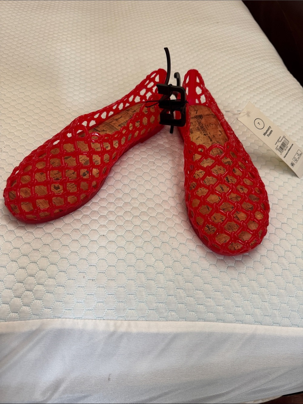 Red Women's Mesh jelly Ballet Flats - Unbranded